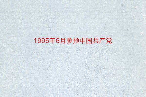 1995年6月参预中国共产党