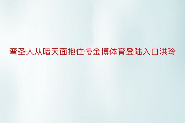 弯圣人从暗天面抱住慢金博体育登陆入口洪玲