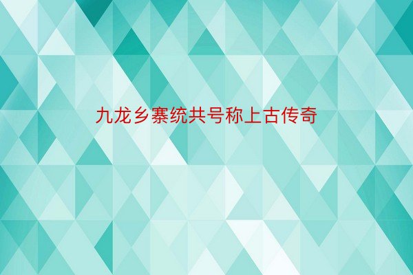 九龙乡寨统共号称上古传奇