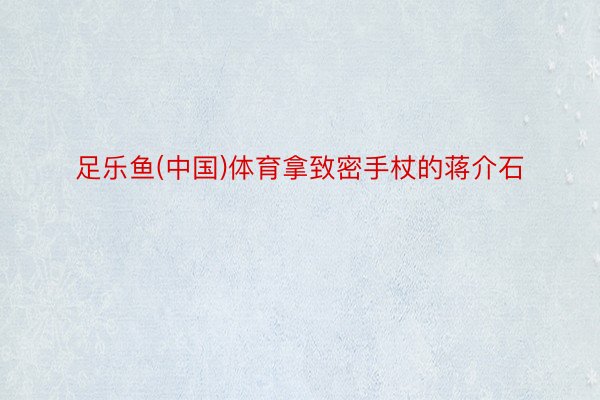 足乐鱼(中国)体育拿致密手杖的蒋介石