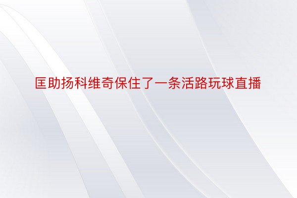 匡助扬科维奇保住了一条活路玩球直播