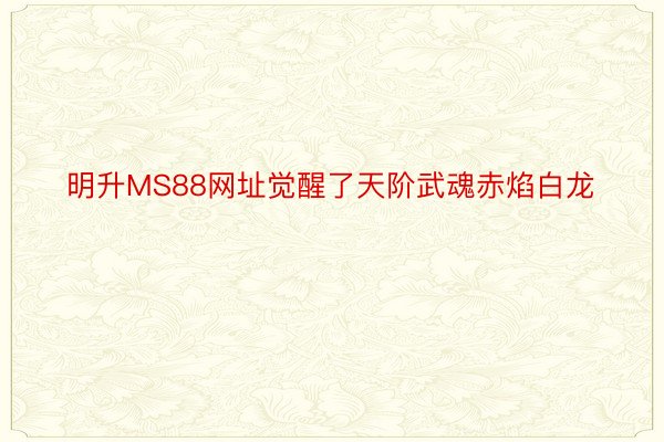 明升MS88网址觉醒了天阶武魂赤焰白龙