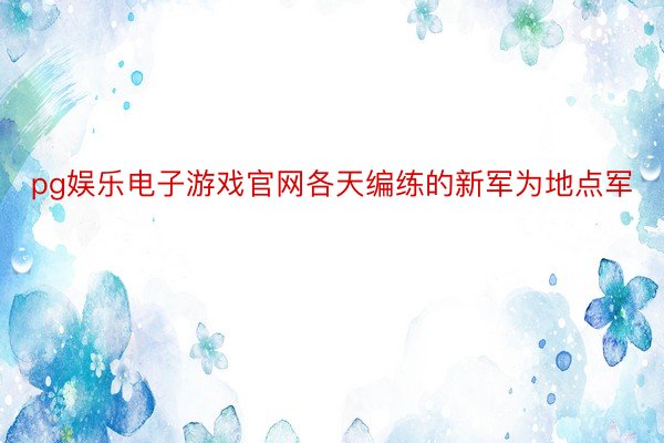 pg娱乐电子游戏官网各天编练的新军为地点军