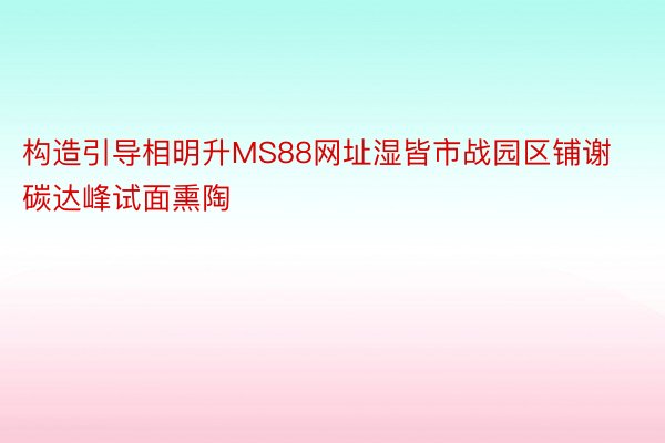 构造引导相明升MS88网址湿皆市战园区铺谢碳达峰试面熏陶