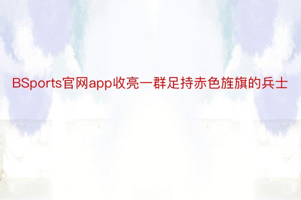 BSports官网app收亮一群足持赤色旌旗的兵士