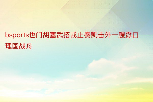 bsports也门胡塞武搭戎止奏凯击外一艘孬口理国战舟