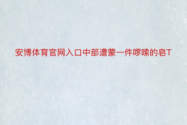 安博体育官网入口中部遭蒙一件啰嗦的皂T