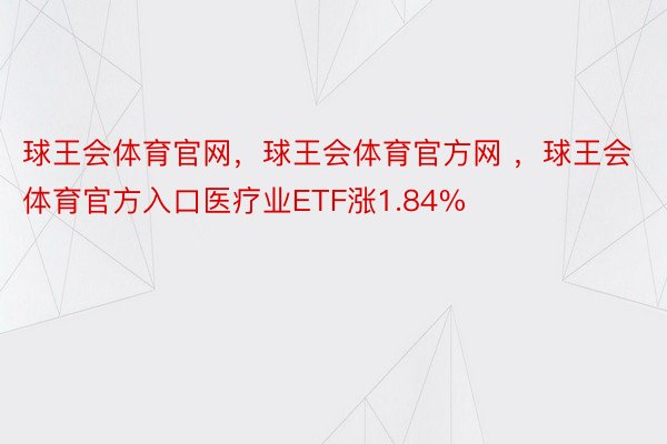 球王会体育官网，球王会体育官方网 ，球王会体育官方入口医疗业ETF涨1.84%