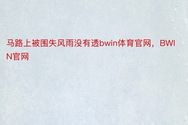 马路上被围失风雨没有透bwin体育官网，BWIN官网