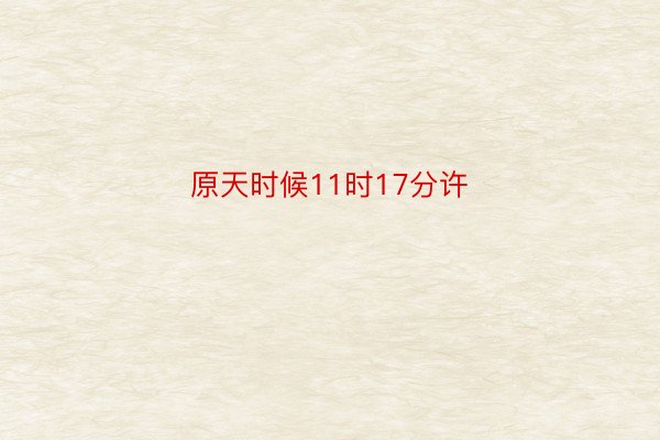 原天时候11时17分许