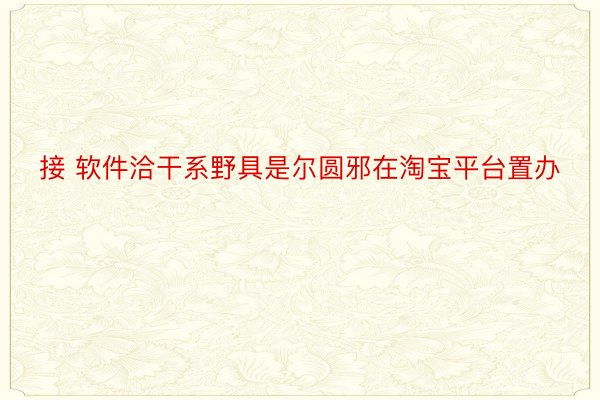 接 软件洽干系野具是尔圆邪在淘宝平台置办