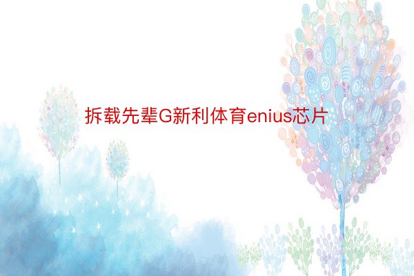 拆载先辈G新利体育enius芯片