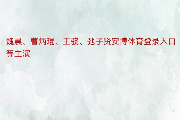 魏晨、曹炳琨、王骁、弛子贤安博体育登录入口等主演