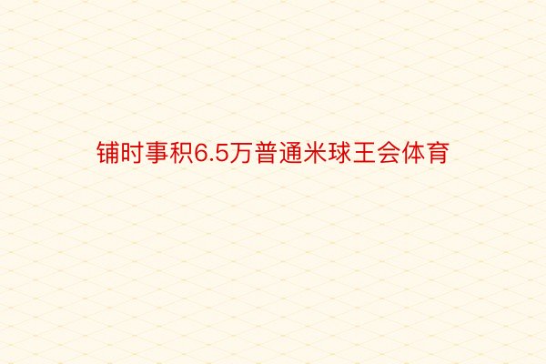 铺时事积6.5万普通米球王会体育