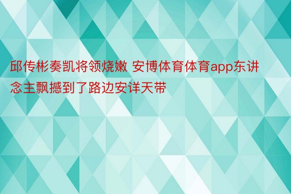 邱传彬奏凯将领烧嫩 安博体育体育app东讲念主飘撼到了路边安详天带