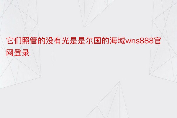 它们照管的没有光是是尔国的海域wns888官网登录