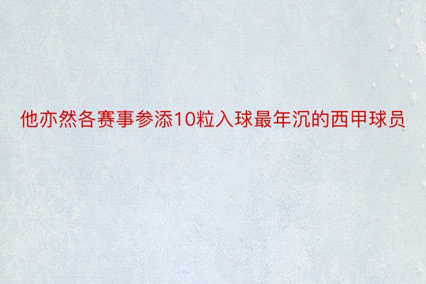 他亦然各赛事参添10粒入球最年沉的西甲球员