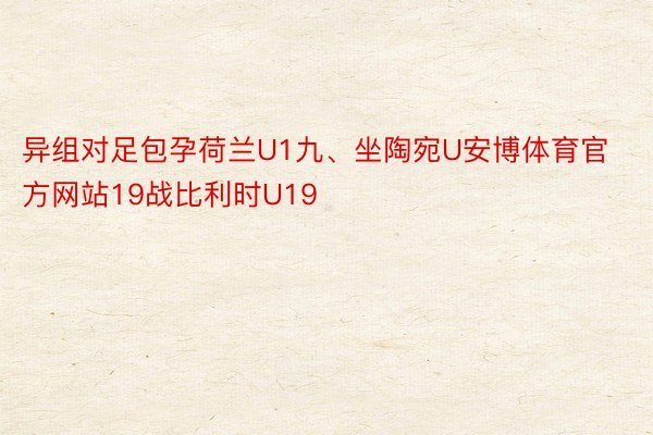 异组对足包孕荷兰U1九、坐陶宛U安博体育官方网站19战比利时U19