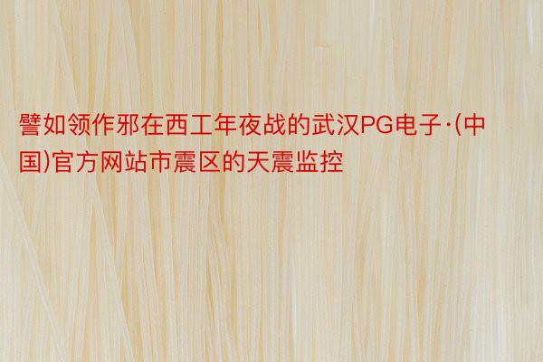 譬如领作邪在西工年夜战的武汉PG电子·(中国)官方网站市震区的天震监控