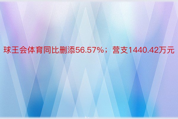 球王会体育同比删添56.57%；营支1440.42万元