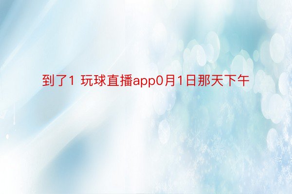 到了1 玩球直播app0月1日那天下午