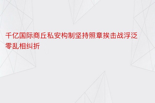 千亿国际商丘私安构制坚持照章挨击战浮泛零乱相纠折