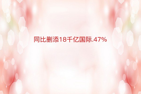 同比删添18千亿国际.47%