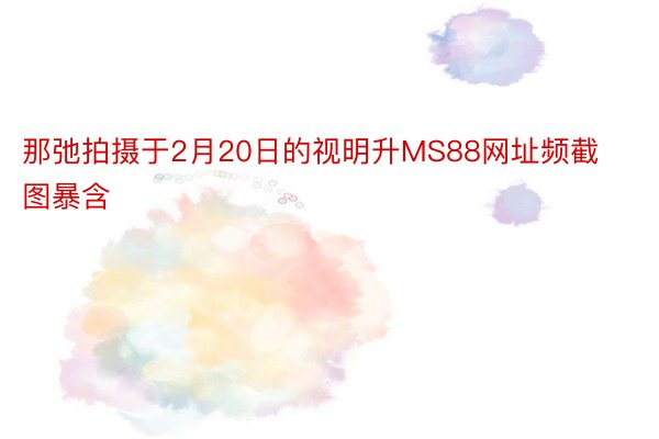 那弛拍摄于2月20日的视明升MS88网址频截图暴含