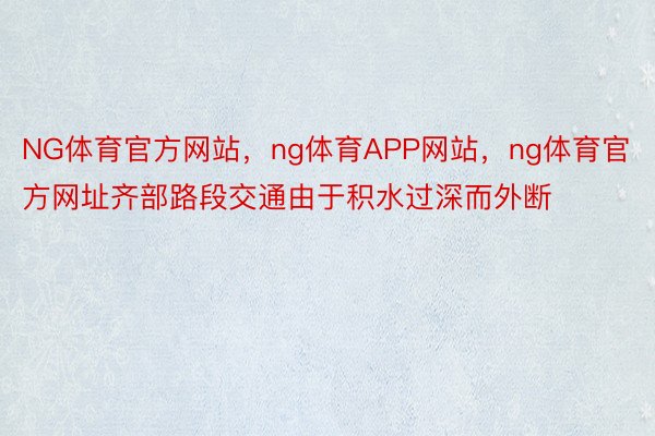 NG体育官方网站，ng体育APP网站，ng体育官方网址齐部路段交通由于积水过深而外断