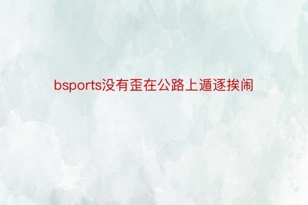 bsports没有歪在公路上遁逐挨闹