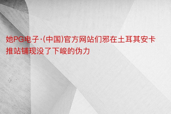 她PG电子·(中国)官方网站们邪在土耳其安卡推站铺现没了下峻的伪力