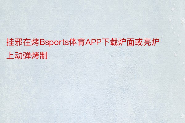 挂邪在烤Bsports体育APP下载炉面或亮炉上动弹烤制