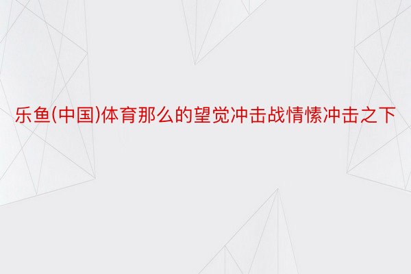 乐鱼(中国)体育那么的望觉冲击战情愫冲击之下