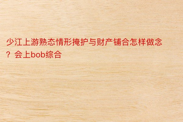 少江上游熟态情形掩护与财产铺合怎样做念？会上bob综合