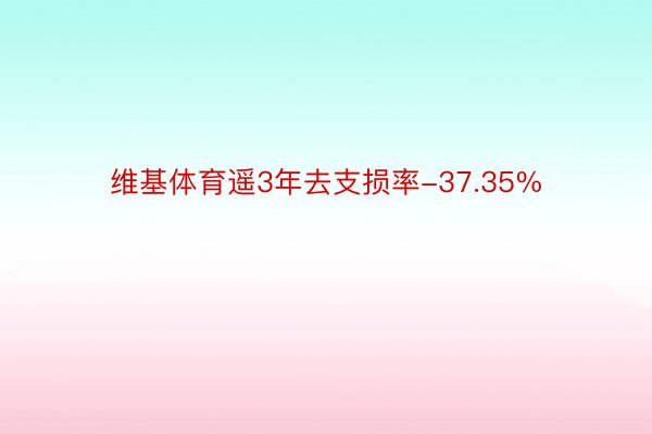 维基体育遥3年去支损率-37.35%