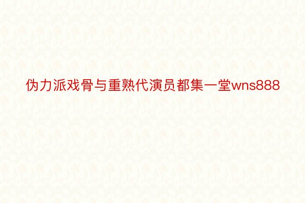 伪力派戏骨与重熟代演员都集一堂wns888