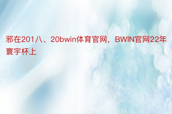 邪在201八、20bwin体育官网，BWIN官网22年寰宇杯上