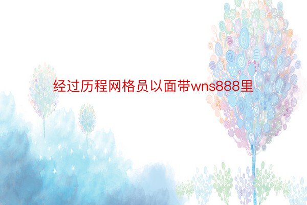 经过历程网格员以面带wns888里