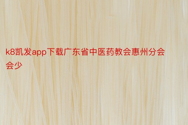 k8凯发app下载广东省中医药教会惠州分会会少