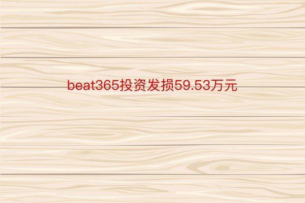 beat365投资发损59.53万元