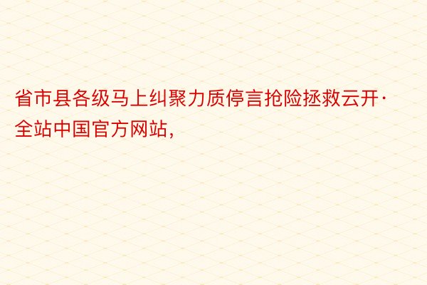 省市县各级马上纠聚力质停言抢险拯救云开·全站中国官方网站，