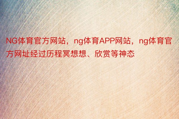 NG体育官方网站，ng体育APP网站，ng体育官方网址经过历程冥想想、欣赏等神态