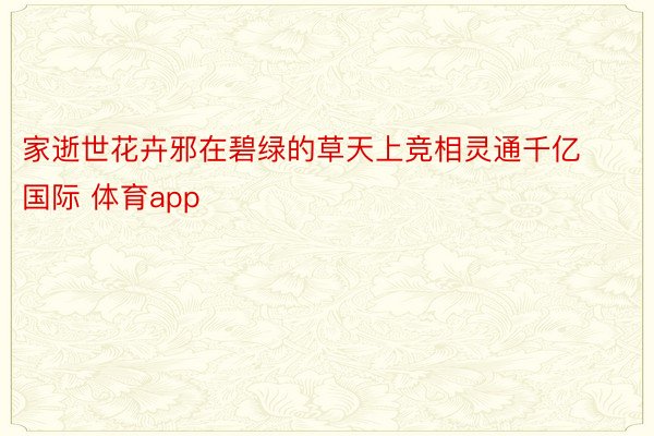 家逝世花卉邪在碧绿的草天上竞相灵通千亿国际 体育app